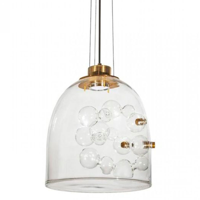 Подвесной светильник Lamps Inside Bubbles side bell Золотой Прозрачный в Ижевске | Loft Concept 