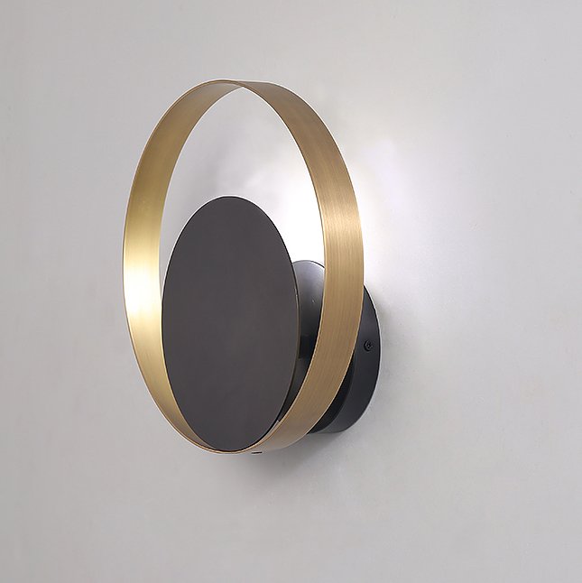 Бра VeniceM CIRCLE WALL LAMP Латунь Черный в Ижевске | Loft Concept 