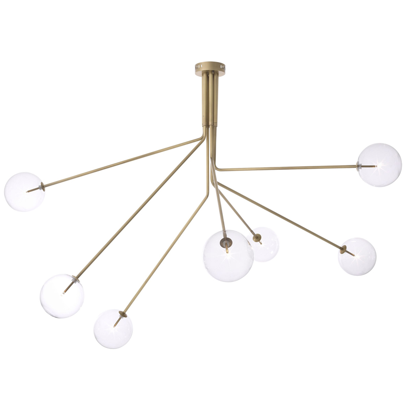 Люстра Eichholtz Chandelier Topaz Brass Латунь Прозрачный в Ижевске | Loft Concept 