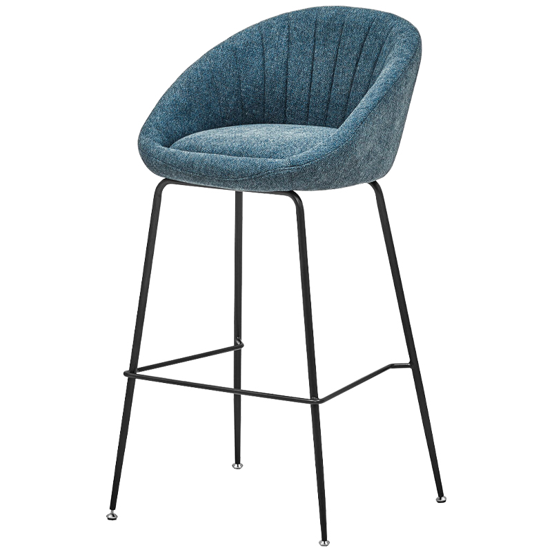 Барный стул Alberto Bar Stool Blue Черный Голубой пастельный в Ижевске | Loft Concept 