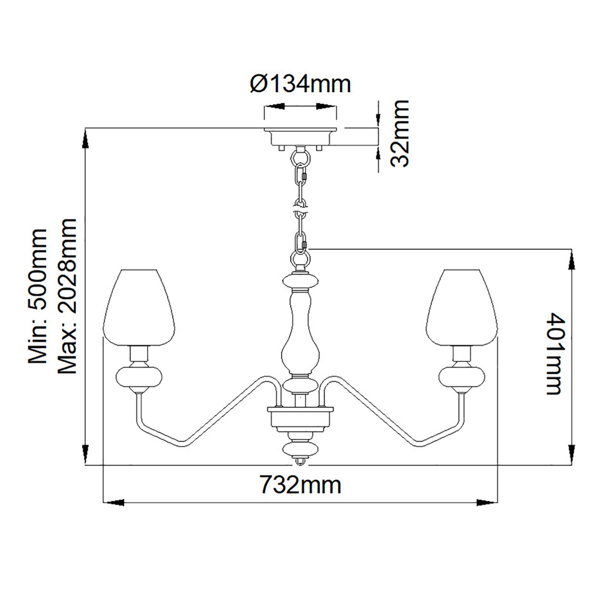  Люстра с 5-ю стеклянными плафонами в форме бокалов и угловыми кронштейнами Elstead Lighting в Ижевске