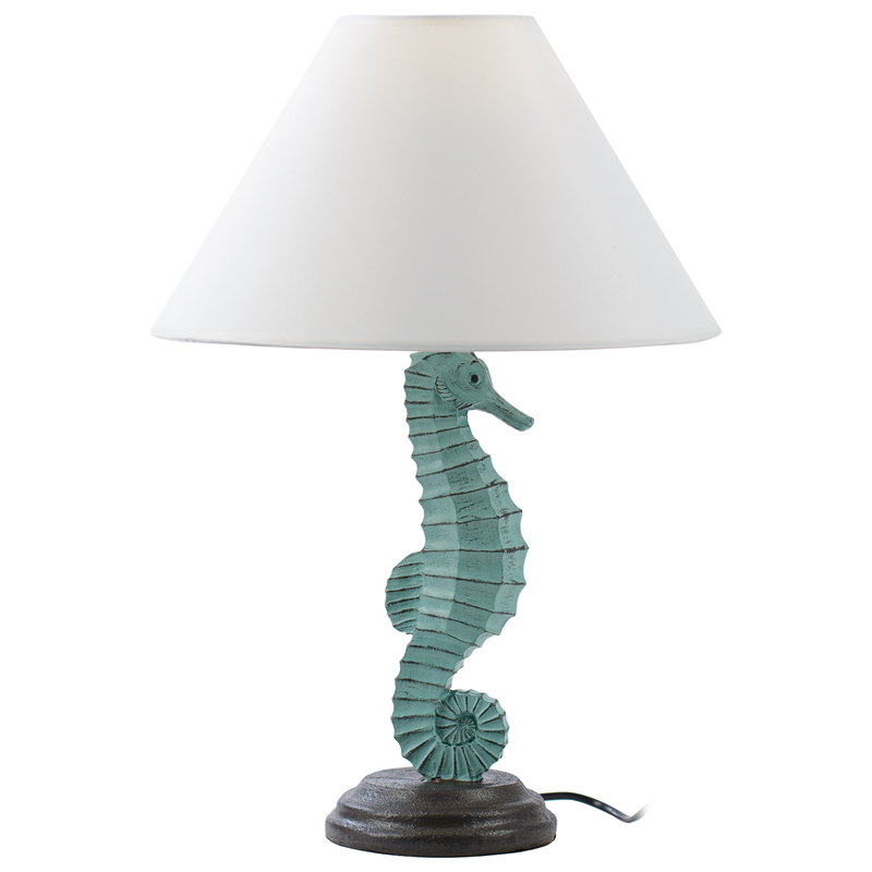 Настольная лампа Sea Horse Table Lamp Голубой пастельный Белый в Ижевске | Loft Concept 