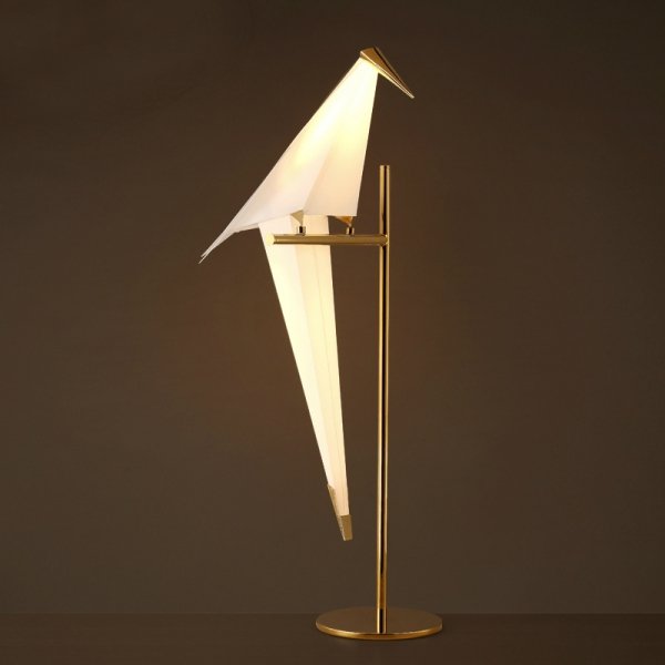 Настольная лампа Origami Bird Table Lamp Золотой Бежево-серый в Ижевске | Loft Concept 