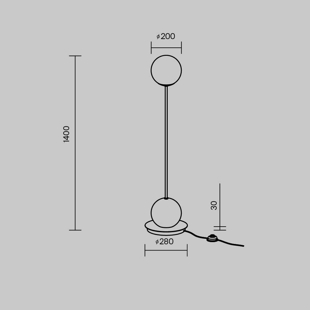 Напольный торшер светодионый Twins 3000К 20Вт в Ижевске