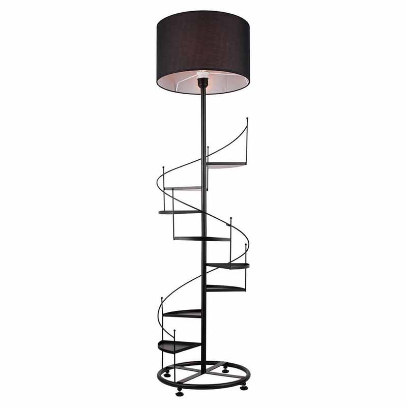 Торшер Spiral Staircase Floor Lamp Black Черный в Ижевске | Loft Concept 