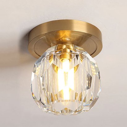 Потолочный светильник RH Boule de Cristal Single ceiling light Латунь Прозрачное Стекло в Ижевске | Loft Concept 