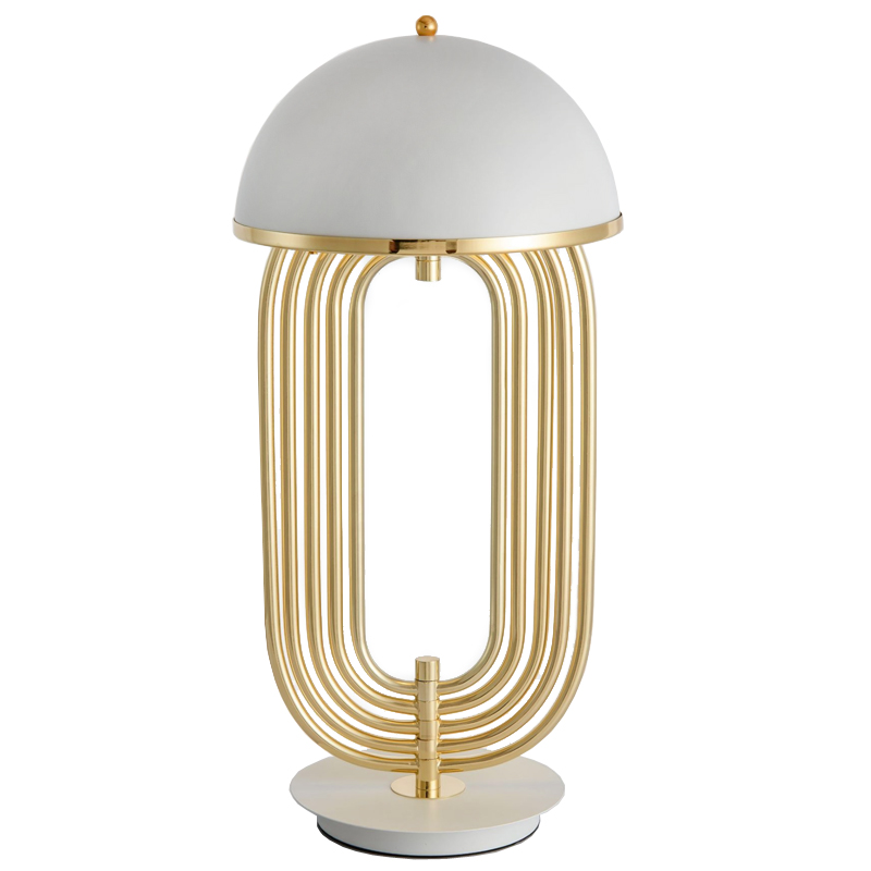 Настольная лампа Delightfull Turner Table Lamp White Глянцевое золото Белый в Ижевске | Loft Concept 