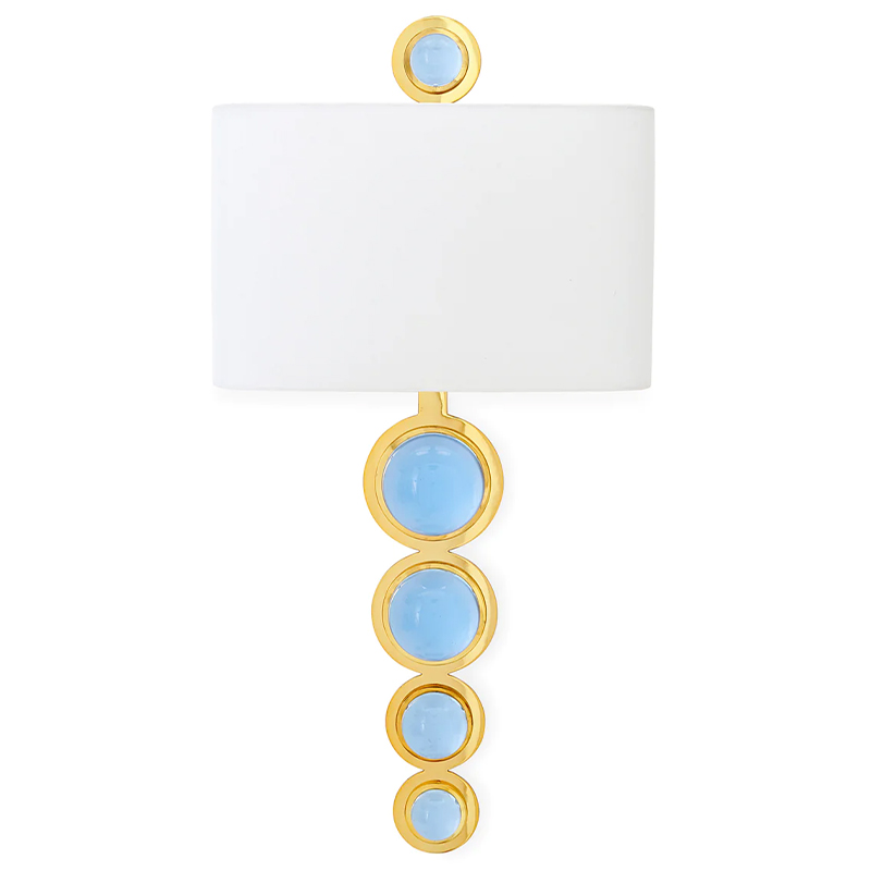 Бра GLOBO SCONCE Jonathan Adler Белый Голубой Золотой в Ижевске | Loft Concept 