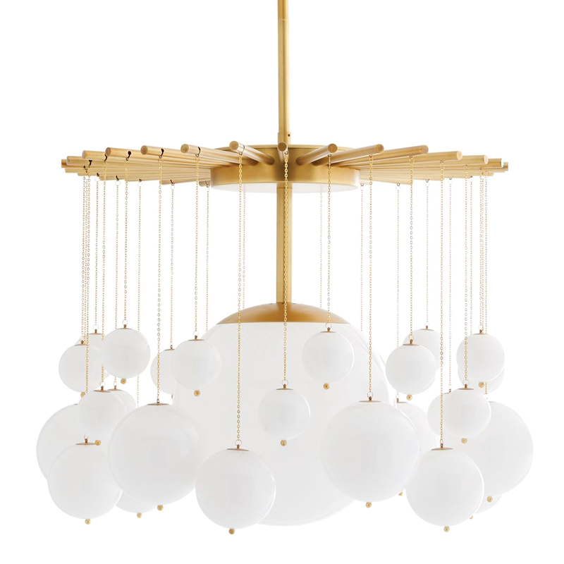 Люстра Arteriors MIRA CHANDELIER Золотой Белый в Ижевске | Loft Concept 