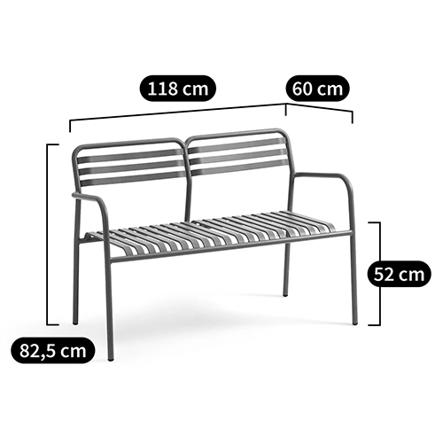 Скамья из алюминия Mack Metal Bench Green в Ижевске