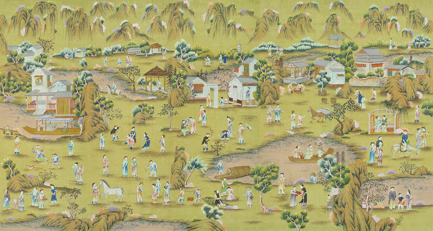 Обои ручная роспись Hampton Court Vivid Olive - фото