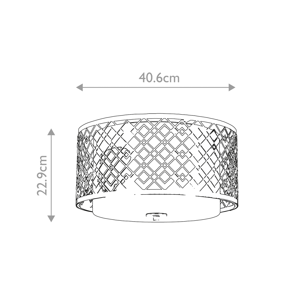 Потолочный светильник золотого цвета с каркасом в виде геометрических ромбов Elstead Lighting в Ижевске