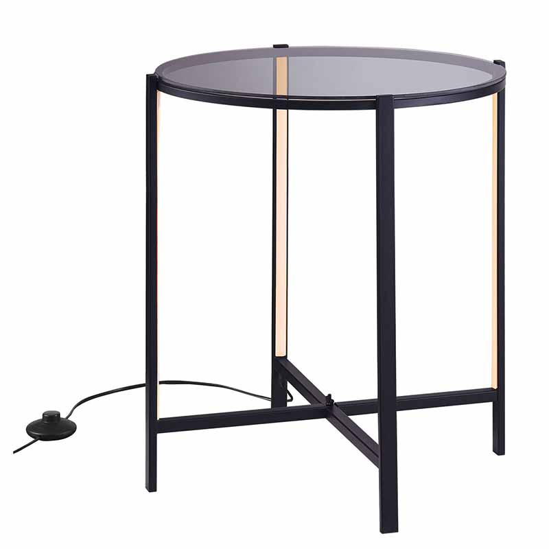 Приставной стол Galia Side Table Black LED Черный в Ижевске | Loft Concept 