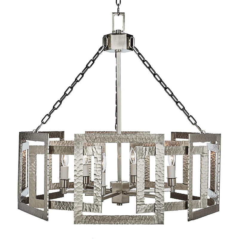 Люстра Textured Cage Pendant Lamp Silver Chandelier Серебряный в Ижевске | Loft Concept 