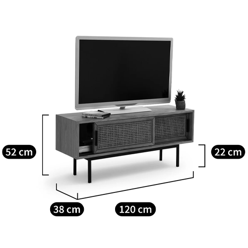 ТВ-тумба из дуба и плетеного ротанга Wicker Chasey TV Stand в Ижевске