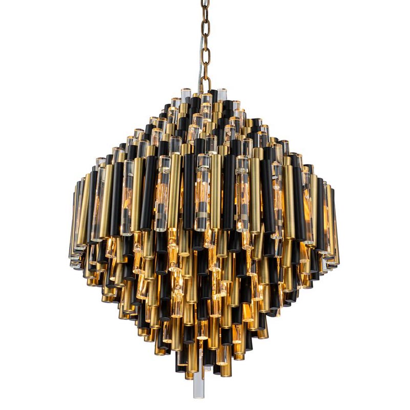 Люстра Black Brass Symphony Chandelier Черный Латунь Прозрачный (Transparent) в Ижевске | Loft Concept 