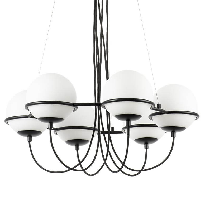 Люстра Melissa Chandelier Black 6 Белый Черный в Ижевске | Loft Concept 