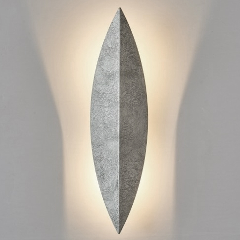 Art Deco Leaf Wall Lamp Silver Серебряный в Ижевске | Loft Concept 