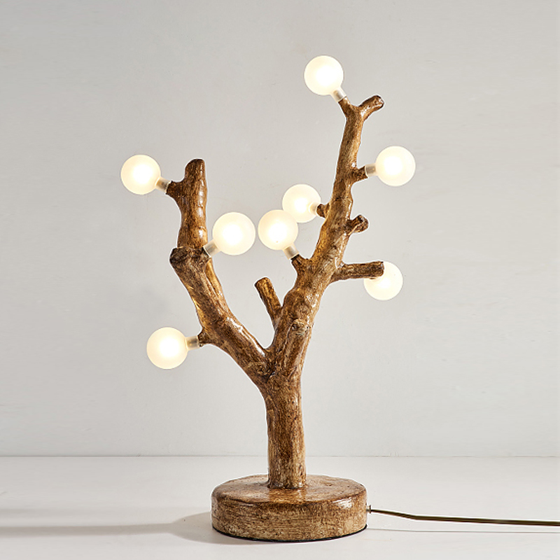 Настольная лампа Tree branch Table Lamp Коричневый Белый в Ижевске | Loft Concept 