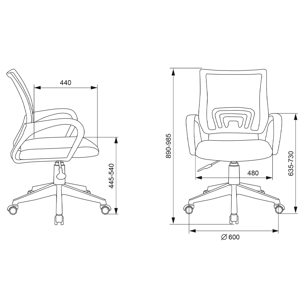 Офисное кресло с основанием из белого пластика Desk chairs Green в Ижевске