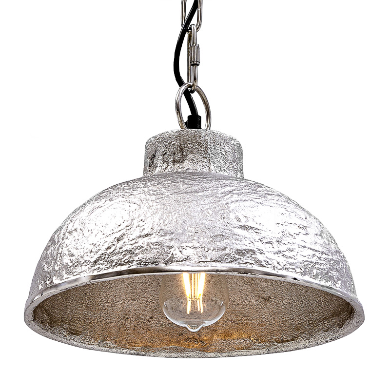 Подвесной светильник Rough Silver Pendant II Серебряный в Ижевске | Loft Concept 