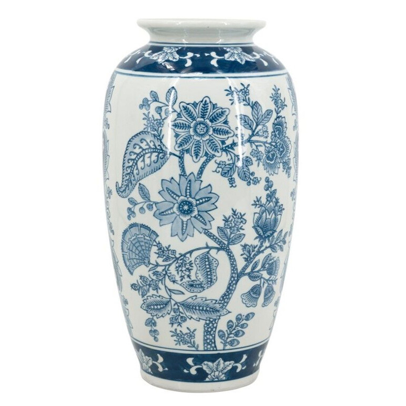 Ваза с синим цветочным орнаментом Blue & White Ornament  Белый Синий в Ижевске | Loft Concept 