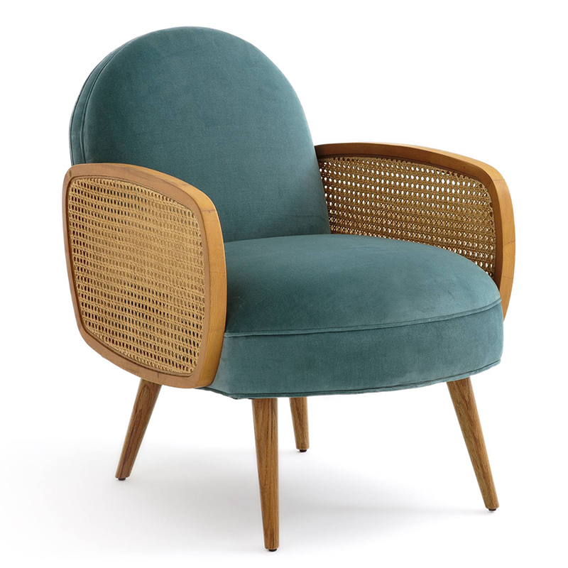 Кресло Morten Wicker Turquoise Armchair Бирюзовый в Ижевске | Loft Concept 