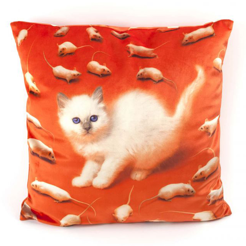 Подушка Seletti Cushion Kitten Мульти в Ижевске | Loft Concept 