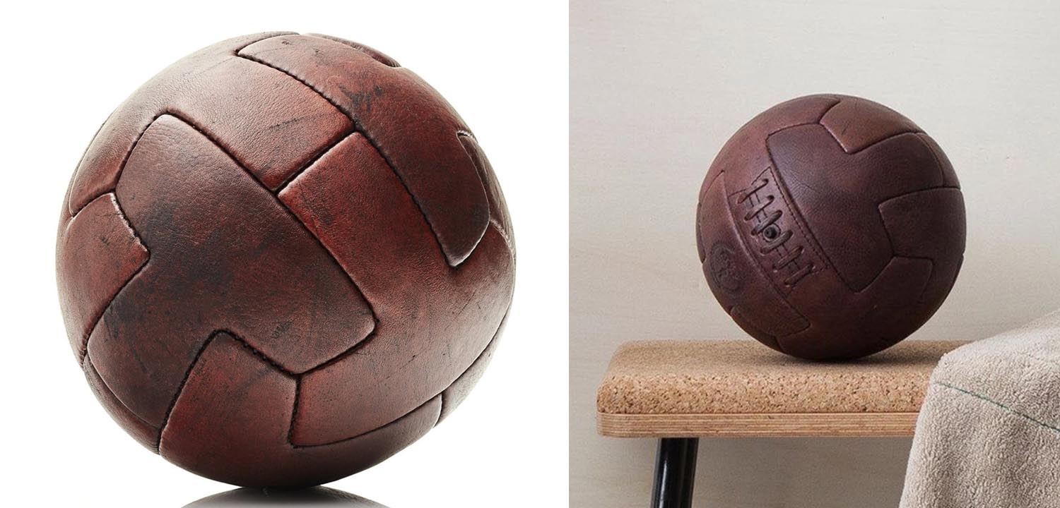 Футбольный Мяч из коричневой Кожи RETRO HERITAGE BROWN LEATHER T SOCCER BALL - фото