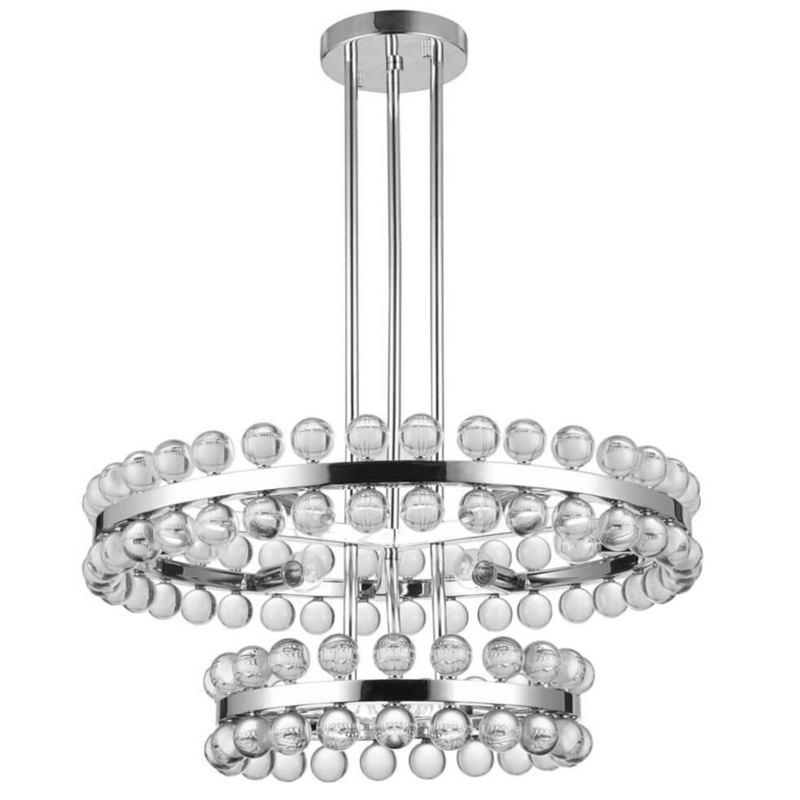 Sacramento Transparent Balls Two Circle Chandelier  Хром Прозрачный в Ижевске | Loft Concept 