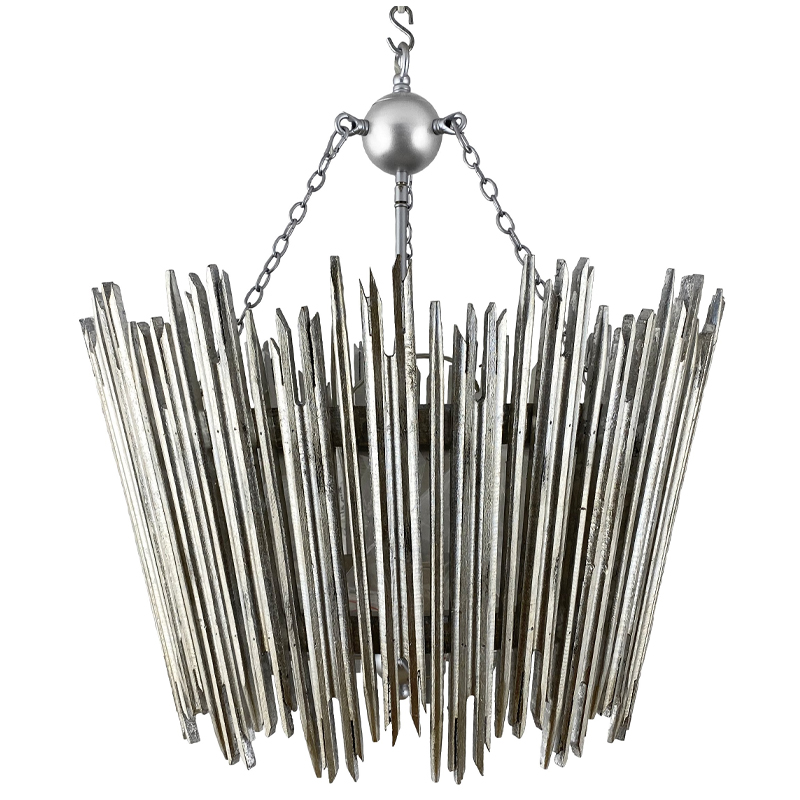 Люстра Ragna Silver Wooden Rods Chandelier Серебряный в Ижевске | Loft Concept 