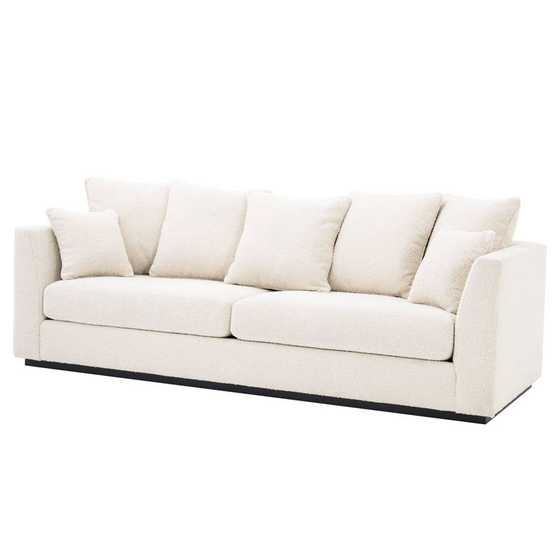 Диван Eichholtz Sofa Taylor boucle cream Кремовый Черный в Ижевске | Loft Concept 