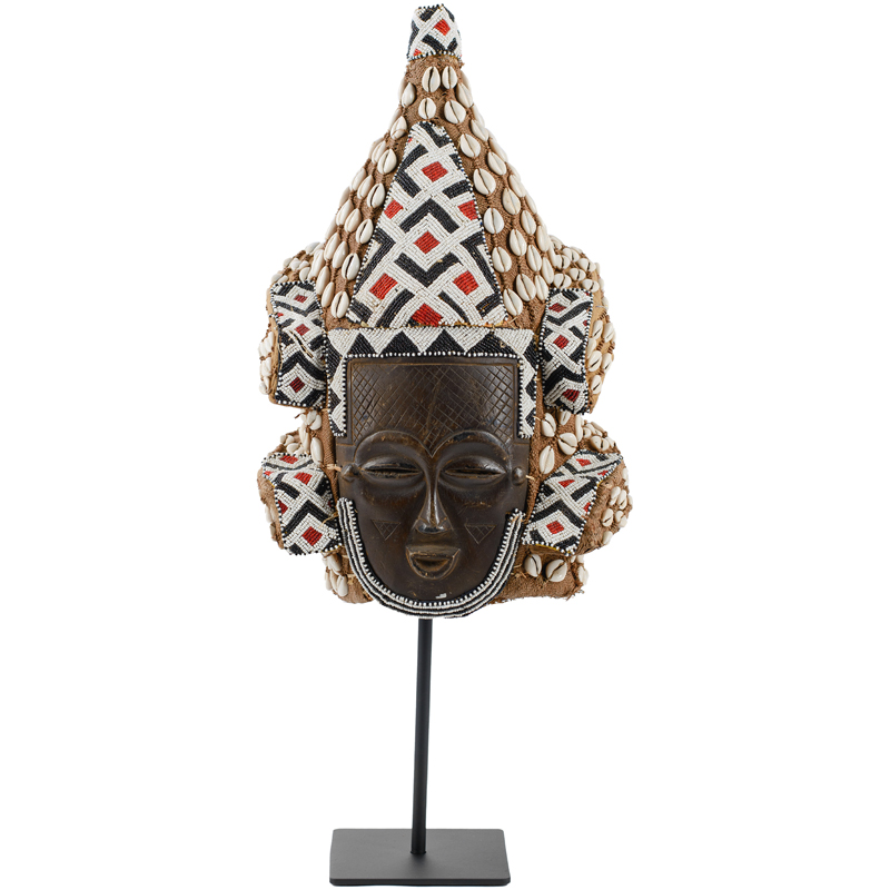 Маска African Mask with Sophisticated headgear Коричневый Мульти Черный в Ижевске | Loft Concept 