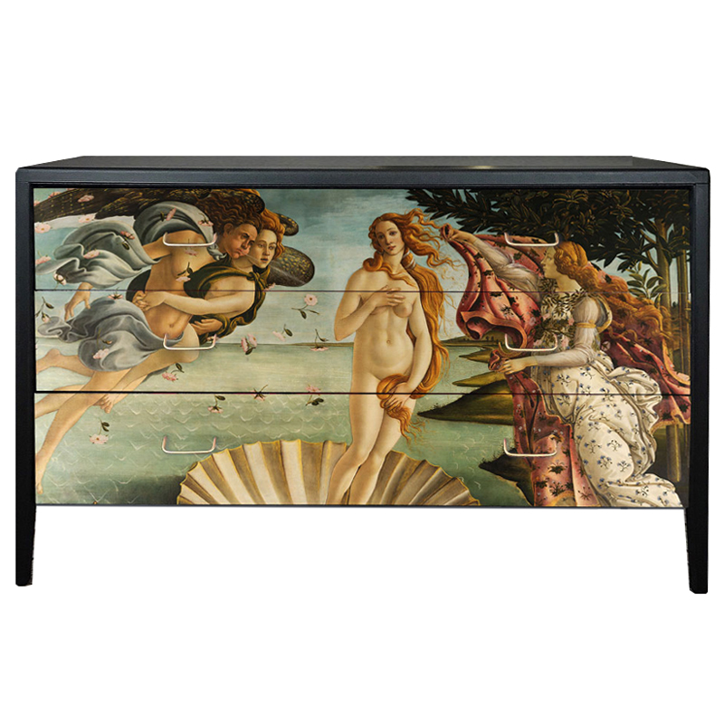 Комод Афродита Chest Of Drawers The Birth Of Venus Черный Бежево-серый в Ижевске | Loft Concept 