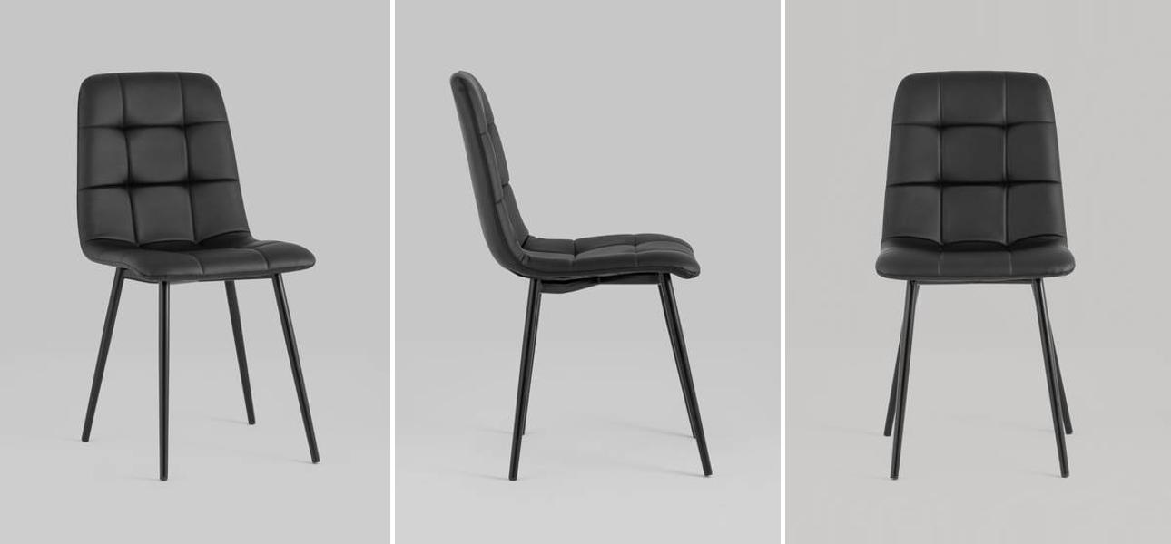 Стул NANCY S Chair Черная Экокожа - фото