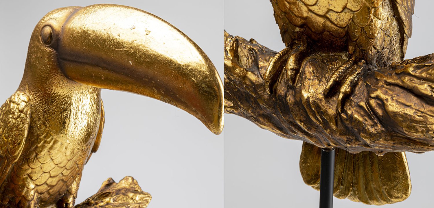 Статуэтка Golden Tukan on a stand - фото