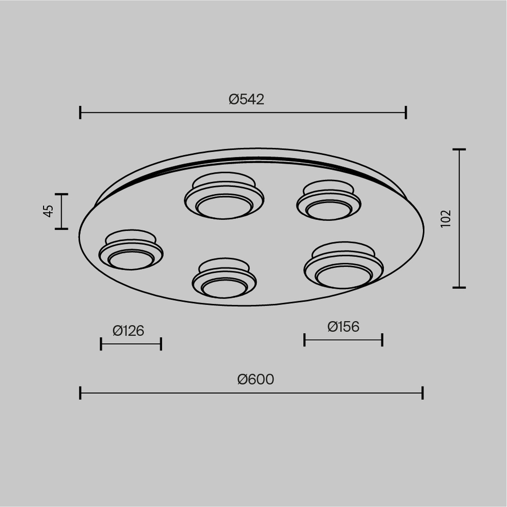 Потолочный светильник Pharao 3000К 56Вт в Ижевске