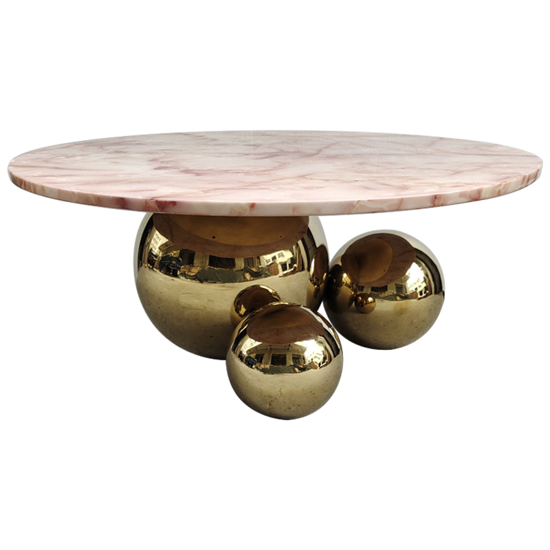 Кофейный стол Ball Metal Gold Coffee Table Золотой Дымчатая Роза в Ижевске | Loft Concept 