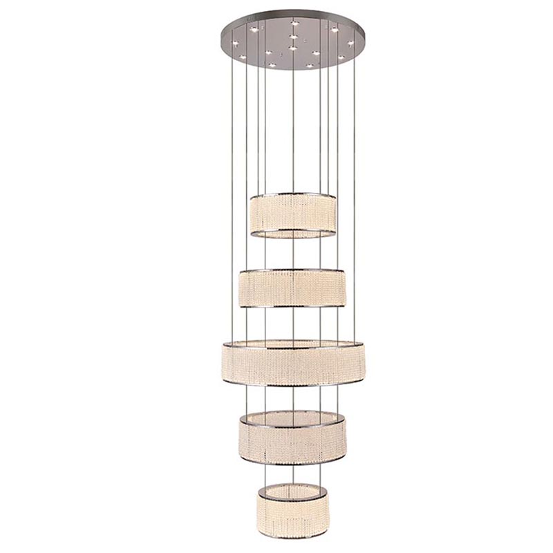 Люстра Crystal Shine Naomi 5 rings Chandelier Хром Прозрачный (Transparent) в Ижевске | Loft Concept 