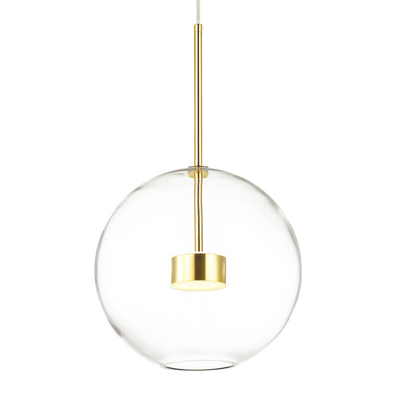 Подвесной светильник Transparent Bubble Pendant Gold One Глянцевое золото Прозрачный в Ижевске | Loft Concept 