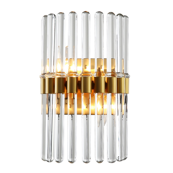 Бра Glass Tubes Sconces Прозрачный Золотой в Ижевске | Loft Concept 