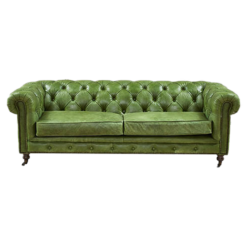 Диван Chesterfield leather Sofa green Зеленый в Ижевске | Loft Concept 