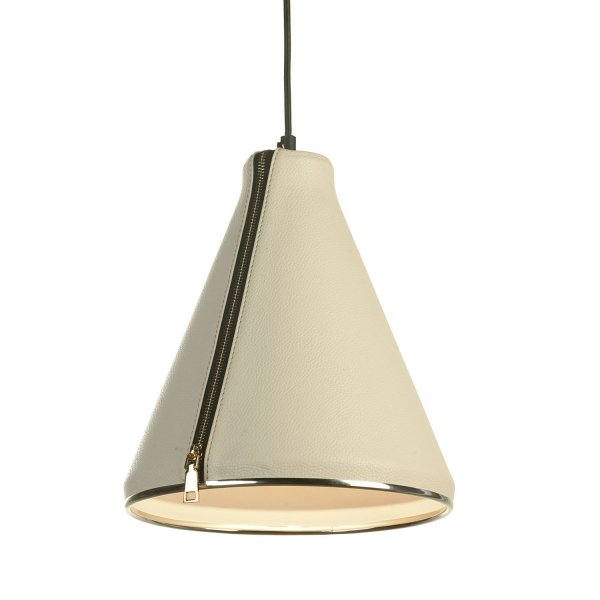 Подвесной светильник Leather Cone Beige Pendant  в Ижевске | Loft Concept 