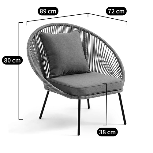 Садовое кресло Аcapulco Grey Chair в Ижевске