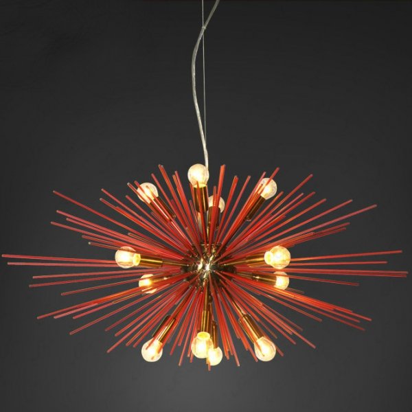 Люстра ASTRA Chandelier Sputnik Red and Brass  в Ижевске | Loft Concept 