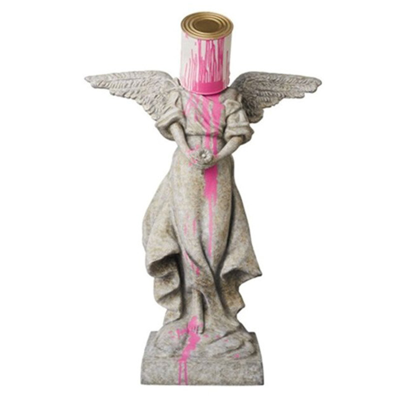 Статуэтка Banksy Rosa Engel Statue Серый Розовый в Ижевске | Loft Concept 