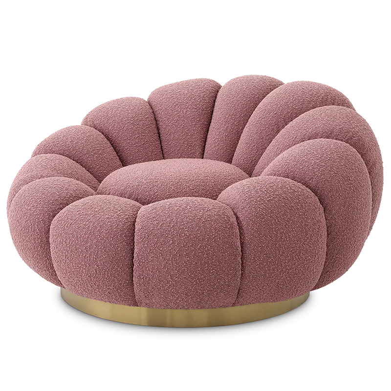 Кресло Eichholtz Swivel Chair Mello Rose Дымчатая Роза Латунь в Ижевске | Loft Concept 