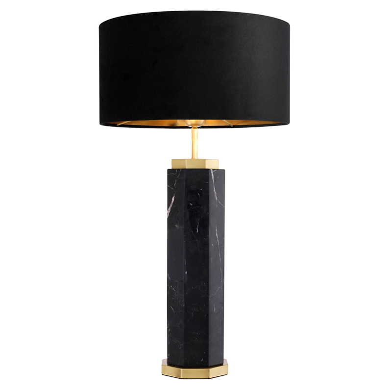 Настольная лампа Eichholtz Table Lamp Newman Black Латунь Античная полированная Черный в Ижевске | Loft Concept 