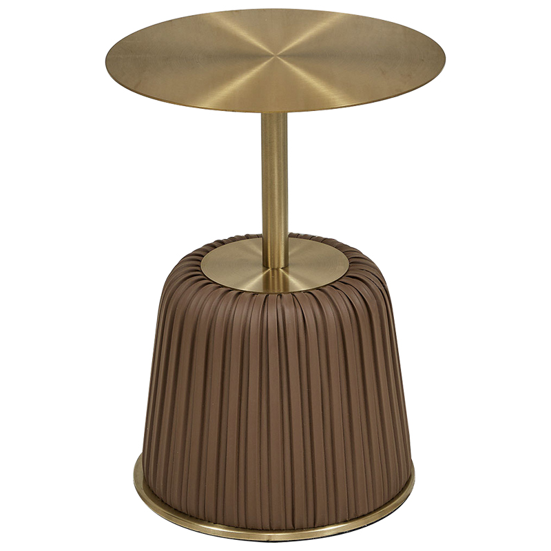 Приставной стол Orlaith Brown Gold Side Table Золотой Коричневый в Ижевске | Loft Concept 