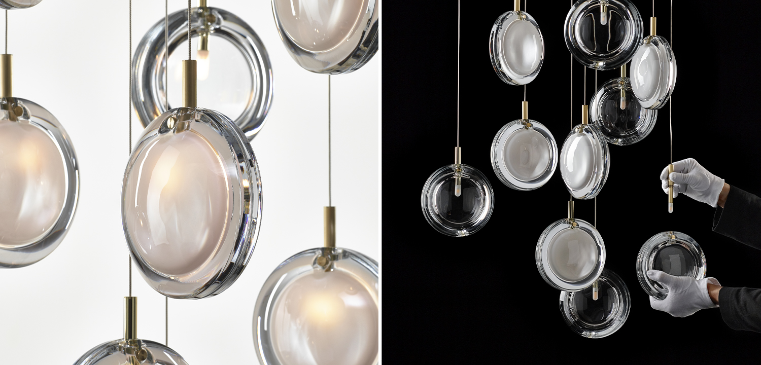 Люстра Lens 3 белый в стиле Bomma - фото